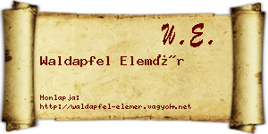Waldapfel Elemér névjegykártya